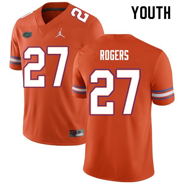 Youth #27 Jahari Rogers Florida Gators College Football Jersey Orange